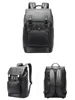 BOPAI Leather backpack casual backpack, first layer cowhide backpack  men's backpack, multi-functional backpack 15.6 inch comp 3