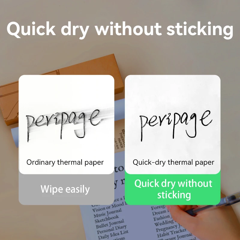 PeriPage A40 프린터용 열 A4 용지, 빠른 건조, 장시간 보관, 연속 용지 롤, 접은 열 용지, Papel Termico