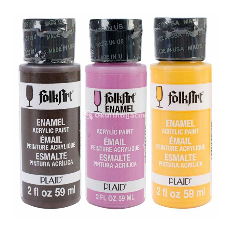 

59ml American Plaid FolkArt ENAMEL Glass Ceramic Acrylic Paint Water-based Environmentally Friendly Acrylic Media