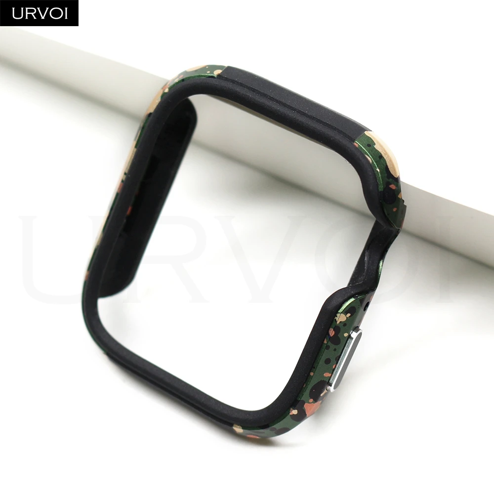 URVOI Aluminum Hard Bumper with TPU Cover and Colored Graffiti Design