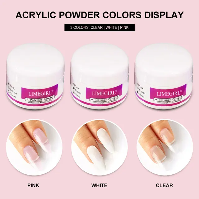 Poudre acrylique pour ongles et monomère liquide, kit de manucure, paillettes en cristal, pointes d'ongles 3D, outils Carimplantés, N64.Art 2