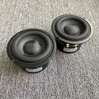 1Pairs GHXAMP 3.5 Inch Subwoofer Hifi Speaker Unit Fiberglass Woven Basin Low-frequency Strong and Authentic 1