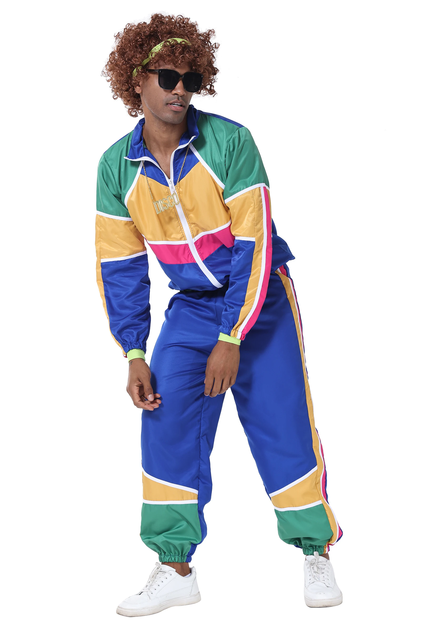 Couples Hippie Costumes Male Women Carnival Halloween Vintage Party 70s 80s Rock Disco Clothing Suit Cosplay Outfits