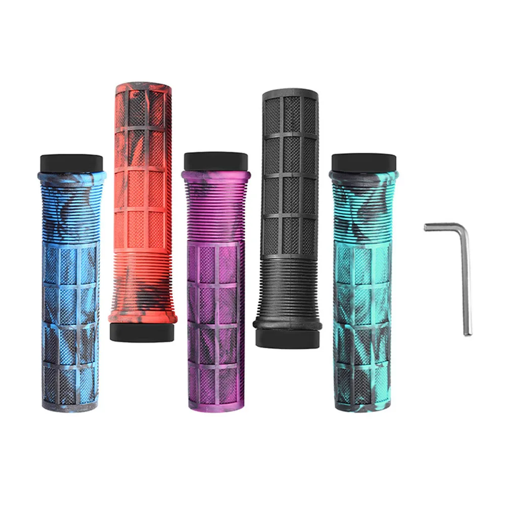 Bicycle Handle Grips High Quality 19mm Mountain Bike Grips Non-slip Mtb Cuffs Shock Absorption BMX/Downhill Folding Bike