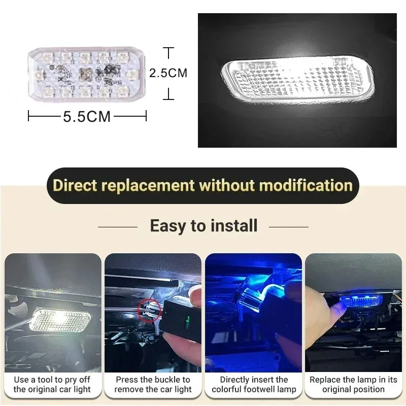 마쓰다 아텐자 LED 자동차 인테리어 앰비언트 풋 라이트, 분위기 장식 램프, 파티 장식 조명, 네온 스트립