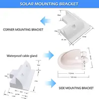 Panneau solaire en plastique ABS, support d'installation d'angle sans perçage, 7 ensembles, véhicule de camping à dessus plat marin RV 2