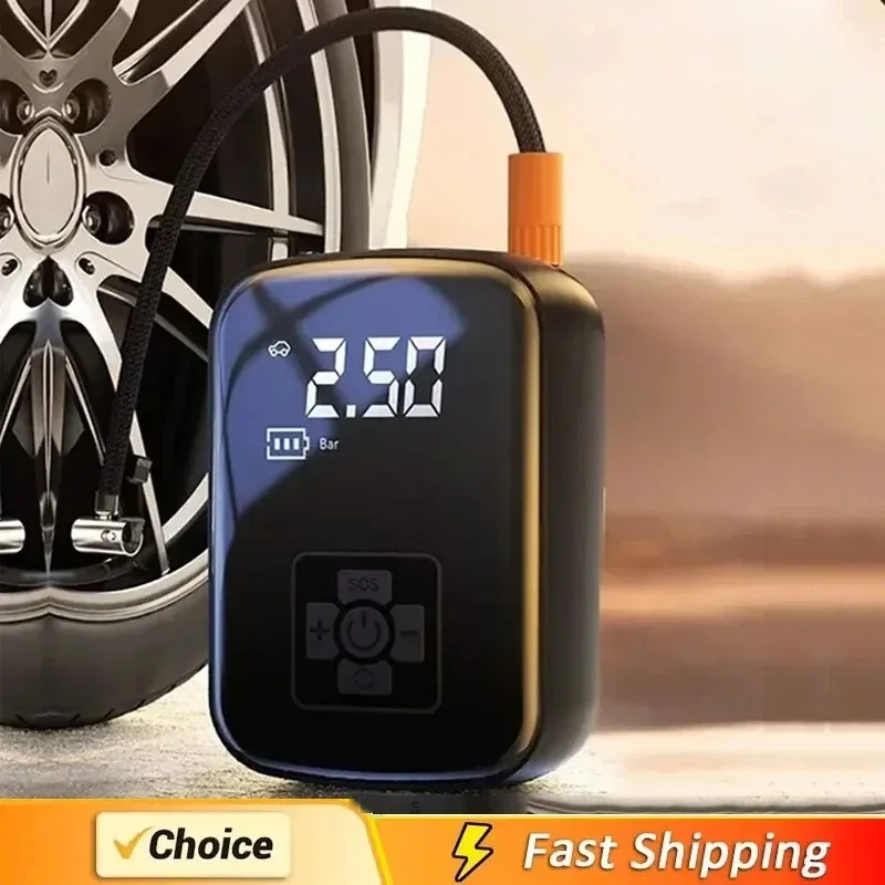 Car mounted wireless inflation pump portable air pump electric small car tire inflator for inflation