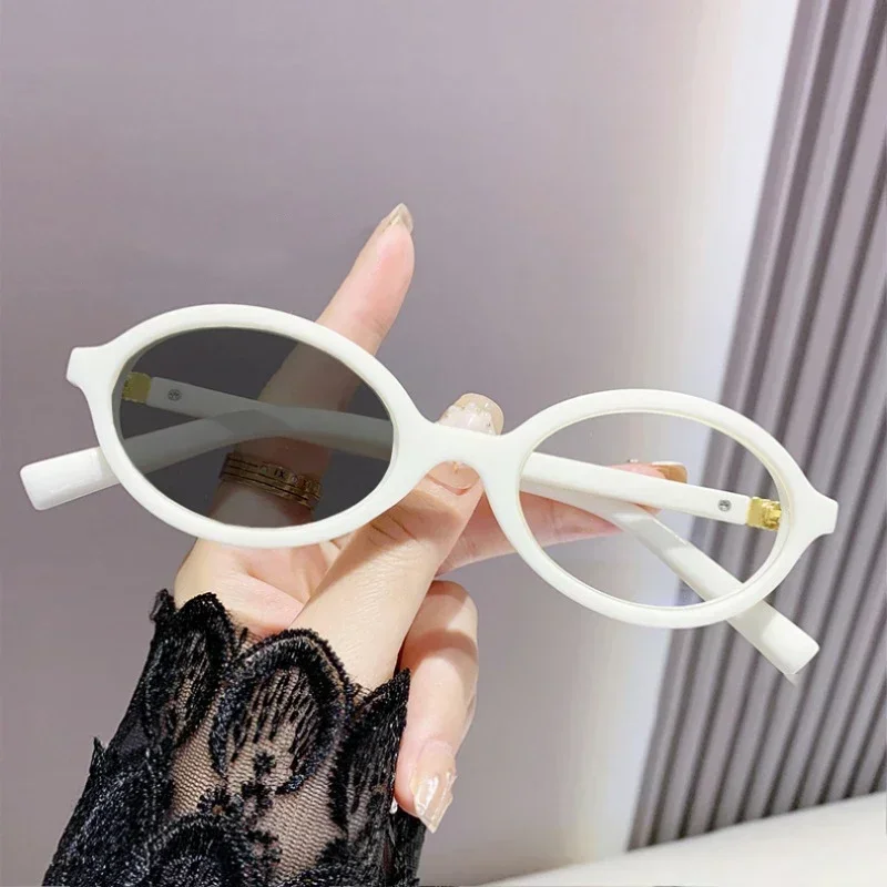 Myopia Glasses for Women Men Fashion Oval Frame Color Changing Minus Eyeglasses Finished Photochromic Near Sight Sunglasses - 3