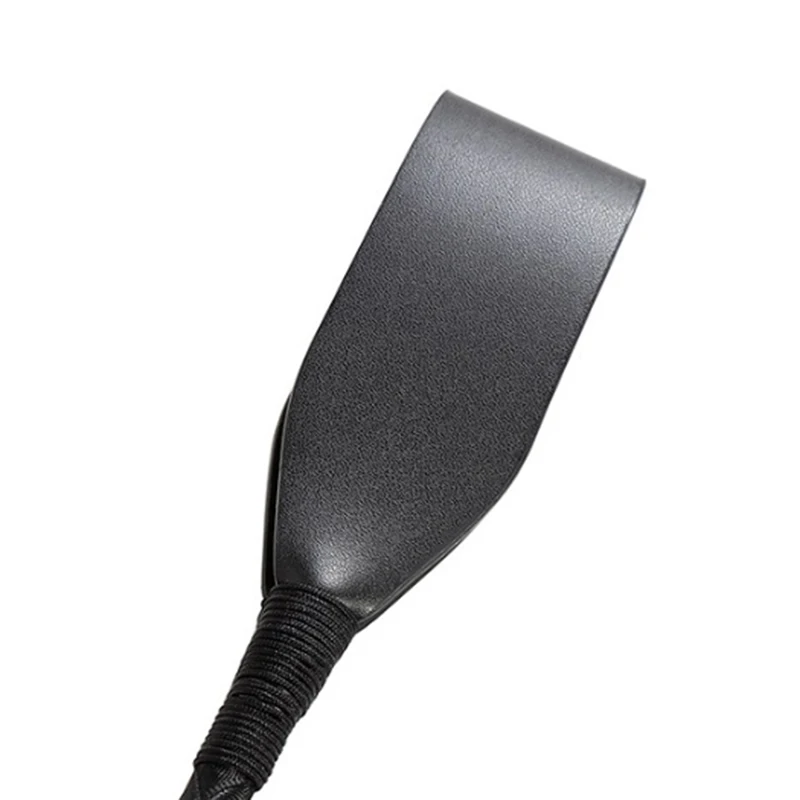 45cm Black PU Leather Short Straight Whip,Flogger Paddle Horse Whip,Riding Crop Equestrian Horsewhip 5