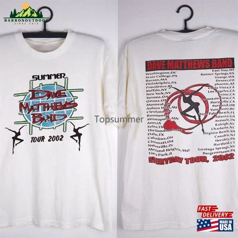 

Dave Matthews Band Summer Tour 2002 T-Shirt Everyday Concert An19603