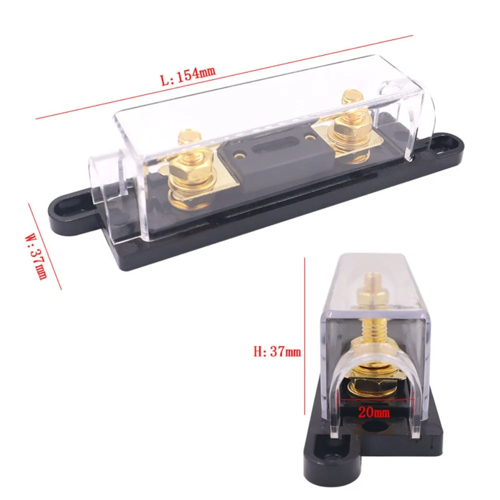 Auto Accessories Bolt-on Fuse Holder ANL 50A/80A/100A/250A/300A Car Fuse Box Transparent Holder Distribution