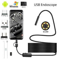 5.5mm lens Camera Endoscope IP67 1/2/3.5/5/10 M Hard Flexible Tube Mirco USB Borescope Video Inspection for Android Endoscope 1
