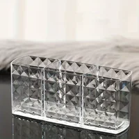 1PC Clear Acrylic Makeup Brush Holder Desk Cosmetic Organiser Lipstick Storage Lipstick Storage Holder rangement maquillage 2