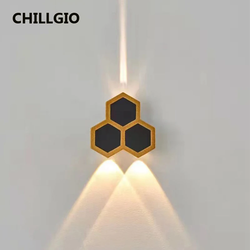 CHILLGIO Waterproof Outdoor Wall Lamp Modern Up Down Lighting Garden Home Decoration Bright Art Sconce Interior Nordic Led Light