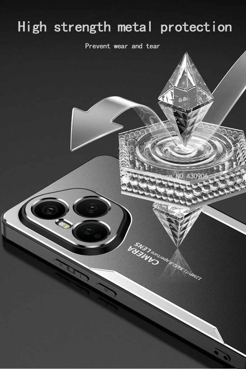 Für Honor 400 Pro Fall Metall Aluminium Schutz Objektiv Frost Verhindern Fingerabdrücke Metall + TPU Abdeckung Für Honor 400 Pro – Detail 5