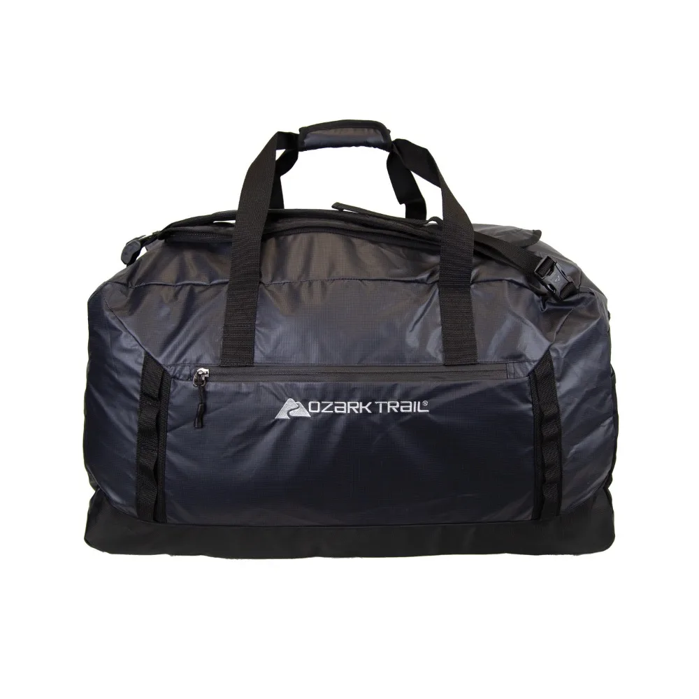 

90L Packable All-Weather Duffel Bag with Convertible Backpack Straps Black backpacks travel bag luggage