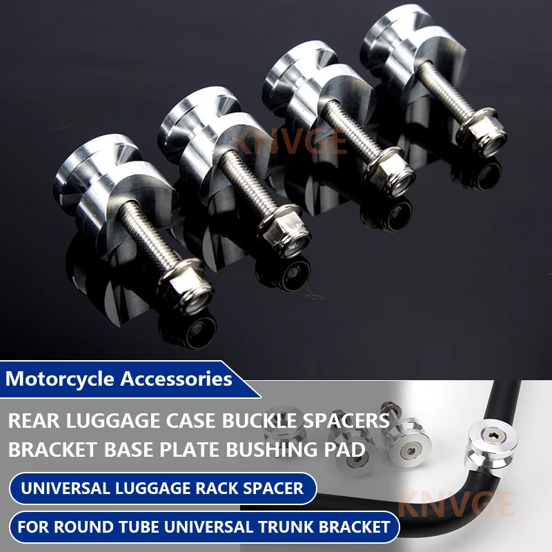 

4PCS Universal Motorcycle Rear Luggage Case Tail Top Box Helmet Trunk Bracket Base Plate Bushing Pad Buckle Spacers Motor Access