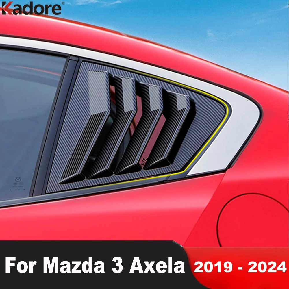 

Для Mazda 3 Axela 2019 2020 2021 2022 2023 2024 углеродное волокно автомобильные задние оконные жалюзи затвор крышка вентиляции отделка внешние аксессуары