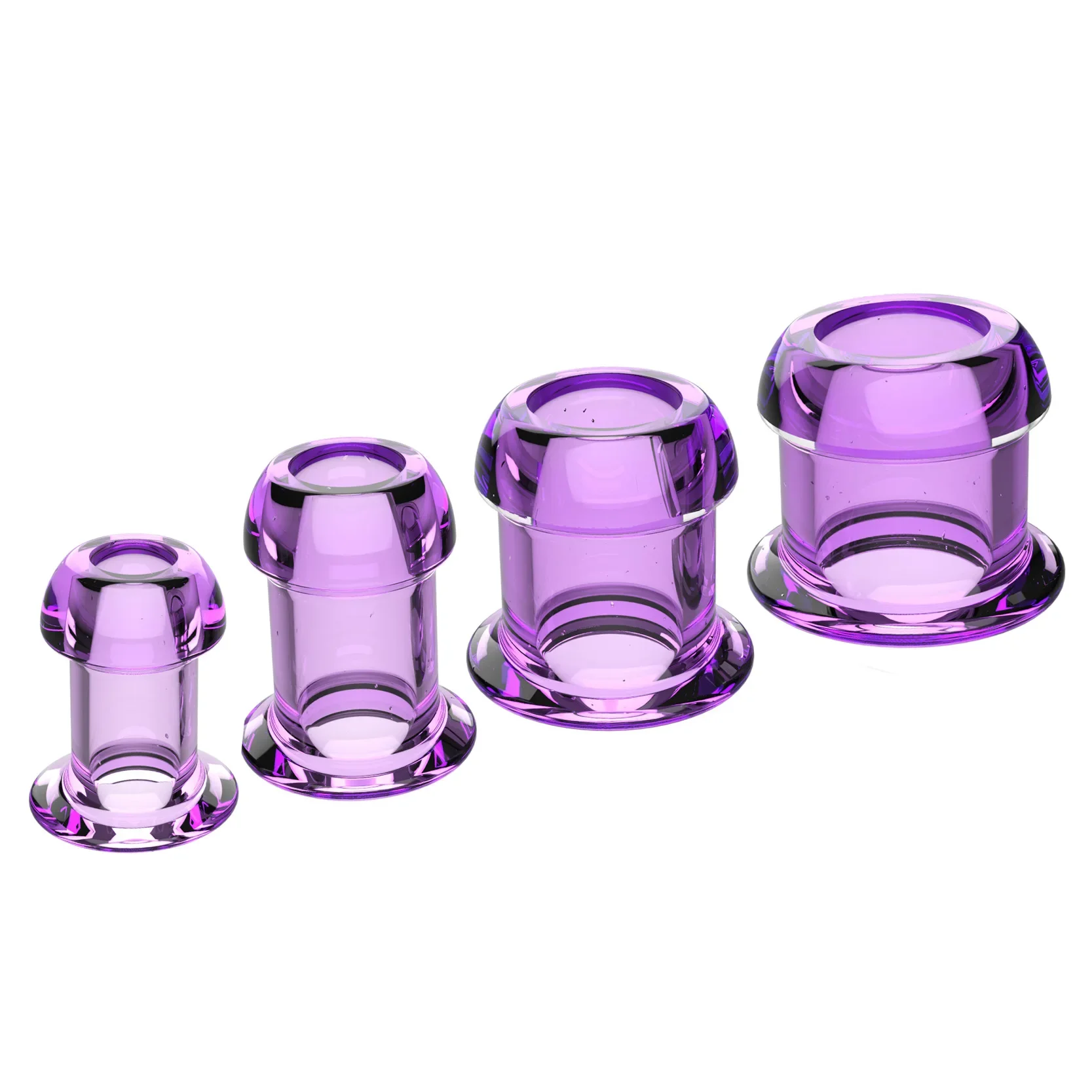Hollow Plug with Silicone Stopper Butt Plug TPE Transparent Tunnel Anal Speculum Expander Dilator SM Sex Toy for Couples