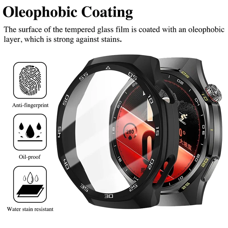 Durable Tempered Glass Full Coverage Anti-Scratch Smartwatch Case