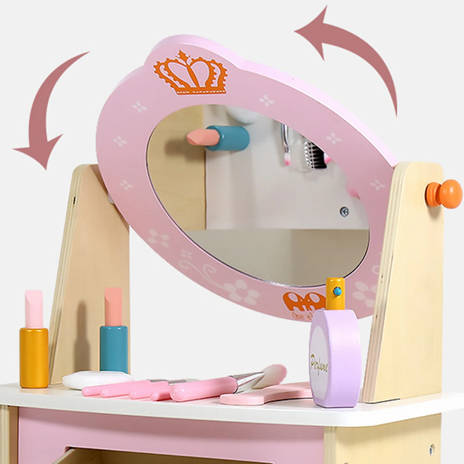 Montessori Early Childhood Education Games Princess Makeup Table Children Makeup Table Girls Pink Dressing Birthday Gift