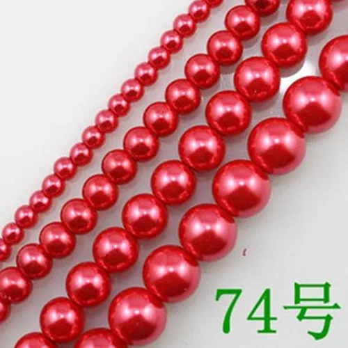 Sonderpreis Mix Farben Glas Perle Lose Imitation Runde Perlen DIY 4/6/8/10/12/14mm Halskette Armband Ohrringe Schmuck Machen – Detail 19