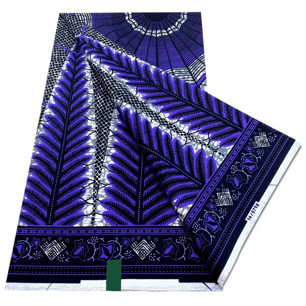 Wholesale Ankara Fabric Guaranteed Veritable Real African Wax Print Fabric 100% Cotton 6 yards Soft Material Wedding Dresses 3