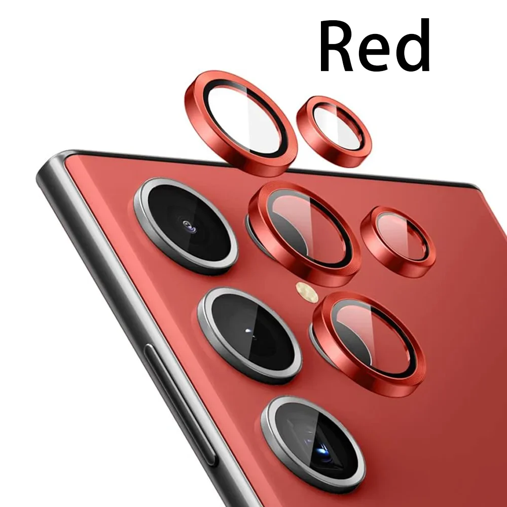 Premium Camera Lens Ring Glass Case with Screen Protector - Metal Lens Cover