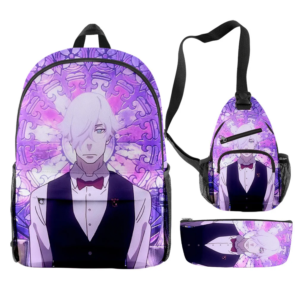 

Fashion Youthful Funny Death Parade 3pcs/Set Backpack 3D Print Bookbag Laptop Daypack Backpacks Chest Bags Pencil Case