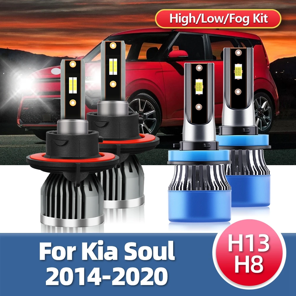 

Roadsun 110 Вт светодиодный фары 16000LM CSP чипы для Kia Soul 2014 2015 2016 2017 2018 2019 2020 Противотуманные фары высокой яркости