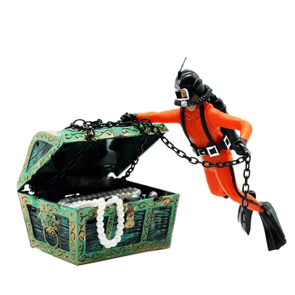 Украшения Frogman 9 см пневматическая миска для рыб ландшафтное сокровище подводный