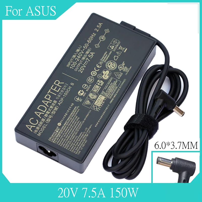 

150W 20V 7.5A 6.0x3.7mm ADP-150CH B Power Adapter For TUF Gaming FX705DT FX505D FX505DU FX505DT A18-150P1A Laptop Charger