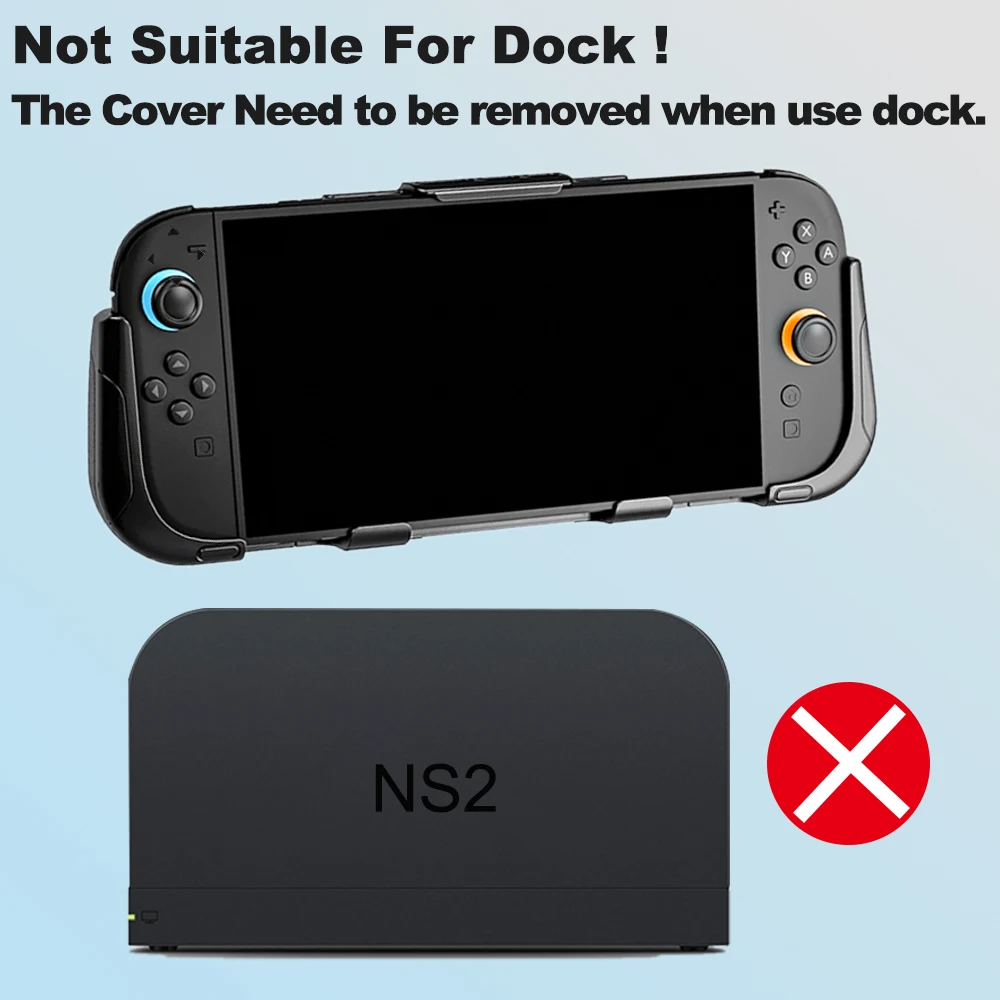 Comfortable All-in-One Protective Cover for Switch 2 With Back Stand & 6 Game Cards Storage Ergonomic Grip for Nintendo Switch 2 6