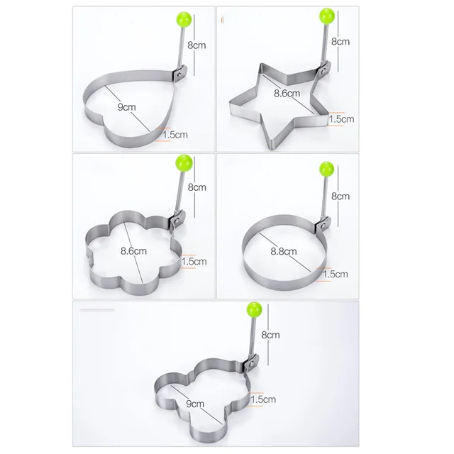 귀여운 계란 요리의 비결: MOONBIFFY 사랑 계란 프라이팬 금형