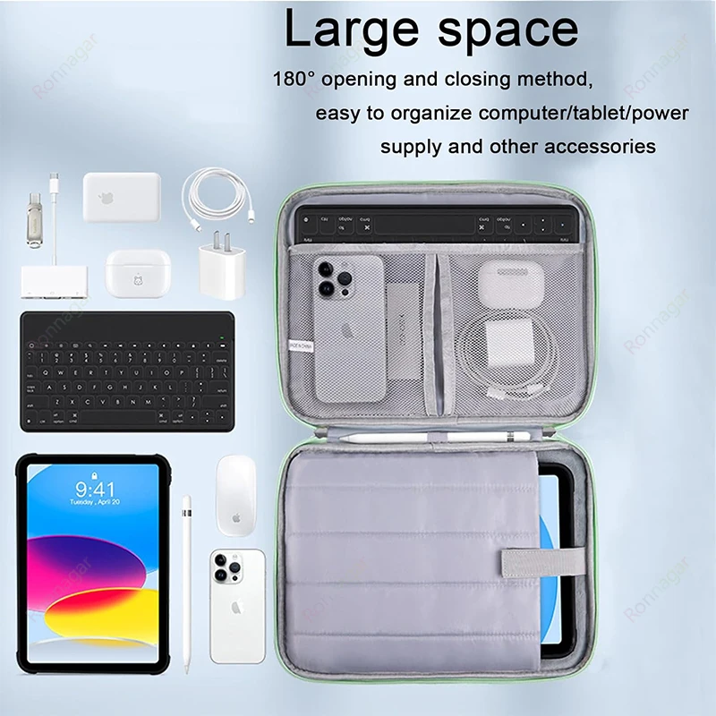 Bolsa de Transporte da Tabuleta Acessórios Estojo da Luva Ipad Pro 11 13 Ipad 10 Air5 4o Galaxy Tab a8 a7 s8 s7 Xiaomi Novo 2023 - Imagem 4