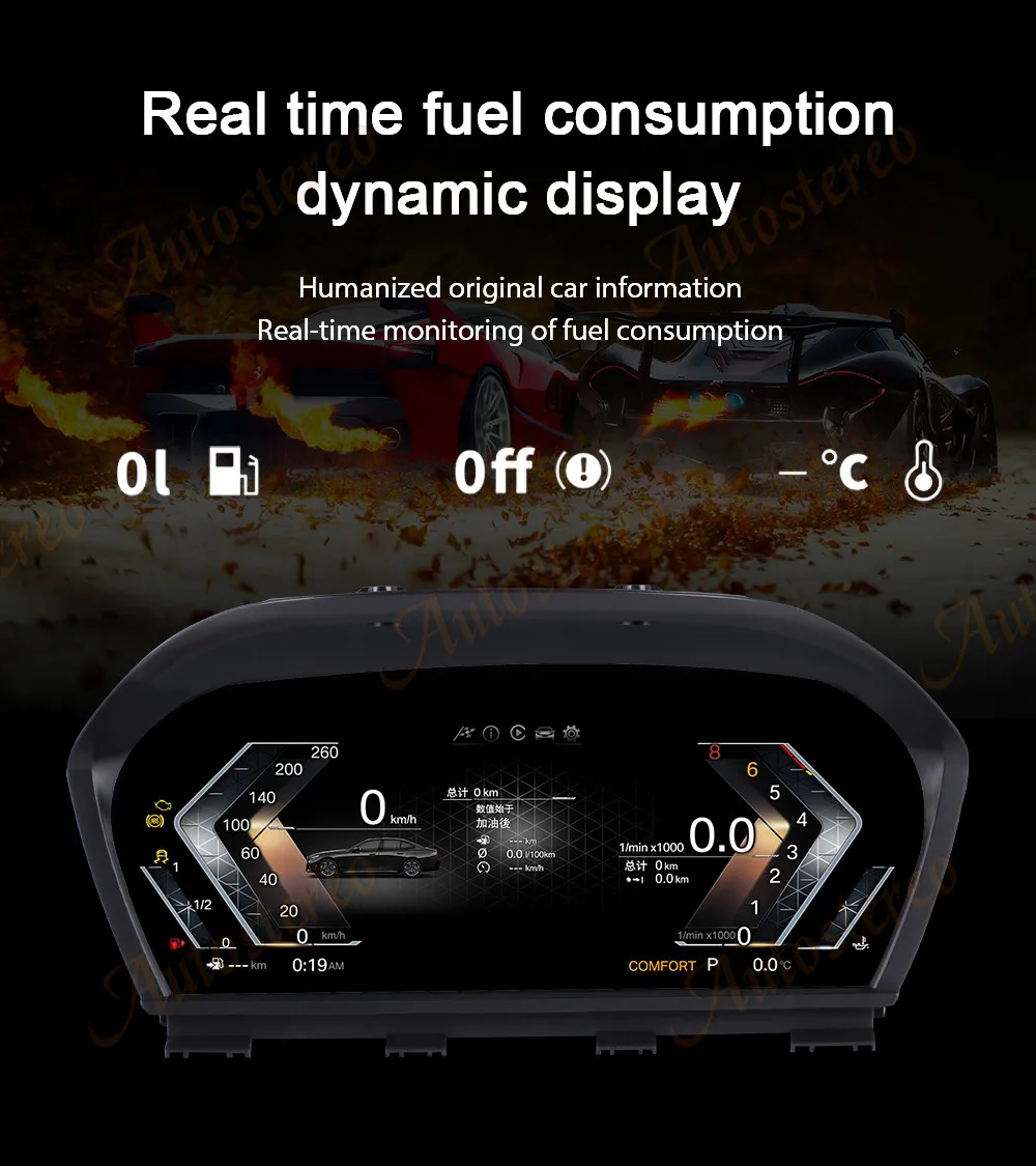 Speedmeter Carplay Version For BMW 1 F20 F21 F22 F52 X1 F48 Car Digital Cluster