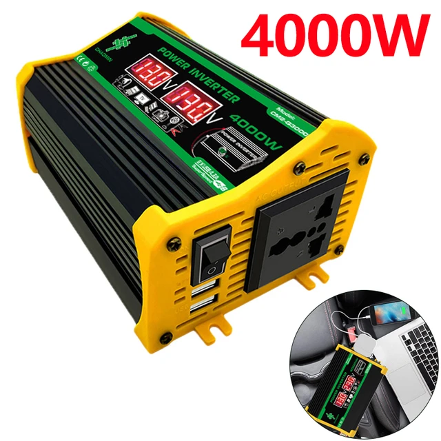 Convertisseur de Voltage de voiture 12V à 220V, 3000W / 6000W