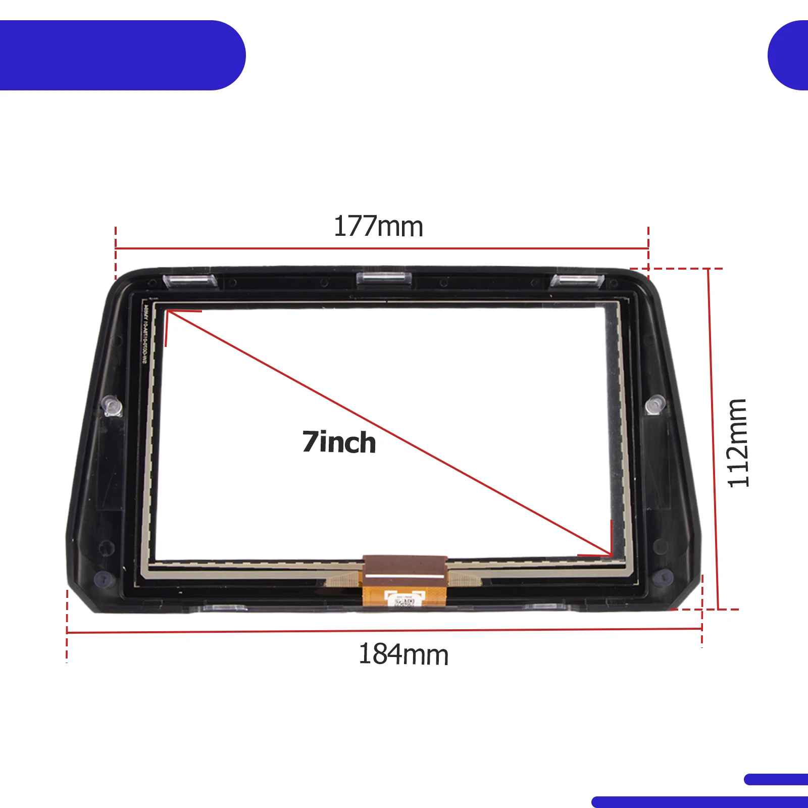 Touch Screen Display 7" Touch Screen Panel Digitizer B61A611J0 For Mazda 3 Gps Navigation Radio Display