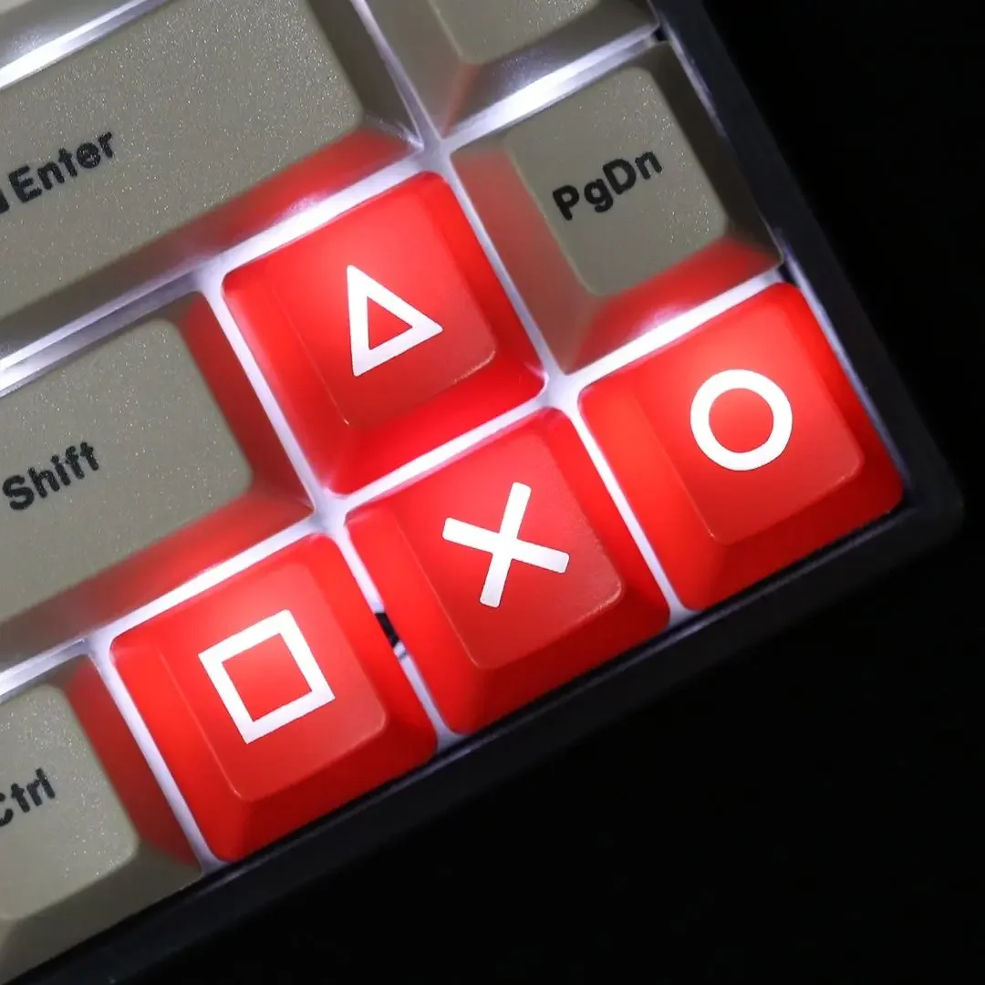 New Personality Cross Ring Square Triangle Direction Key Cap Mechanical Keyboard Custom ABS Key Cap Desktop Decor - 2