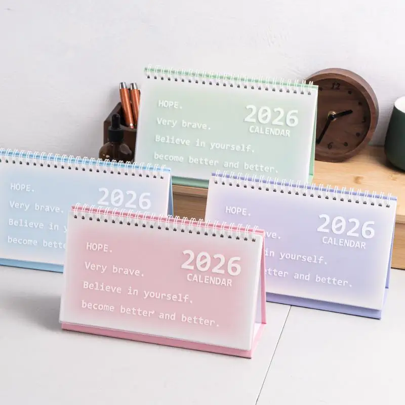 2026년 책상 달력 대형 영어 달력 도서 연간 할 일 목록 월간 일일 플래너 시간 관리