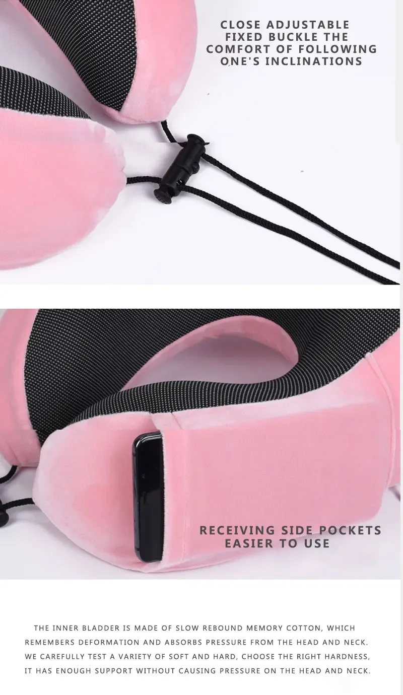 U Shaped Memory Foam Neck Pillows Breathable Car Seats Neck Pillow Rest Head Travel Pillow for Cervical Healthcare