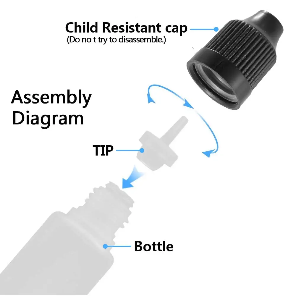 LDPE Plastic Squeeze Dropper Bottle Removable Cap Liquid Filling Container 3ml 5ml 10ml 15ml 20ml 30ml 50ml 100ml 120ml 5Pcs