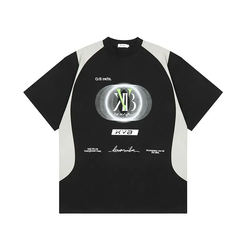 

Cotton Vintage Letter Print T-shirt Women and Men Summer 2023 New Fashion Loose Couples Top Y2k Short Sleeve Oversized Tees