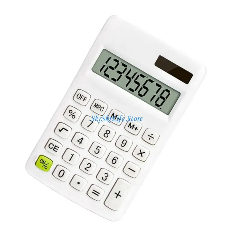 E65E 다기능 계산기 태양 전지 이중 전원 8자리 LCD 디스플레이 사무실