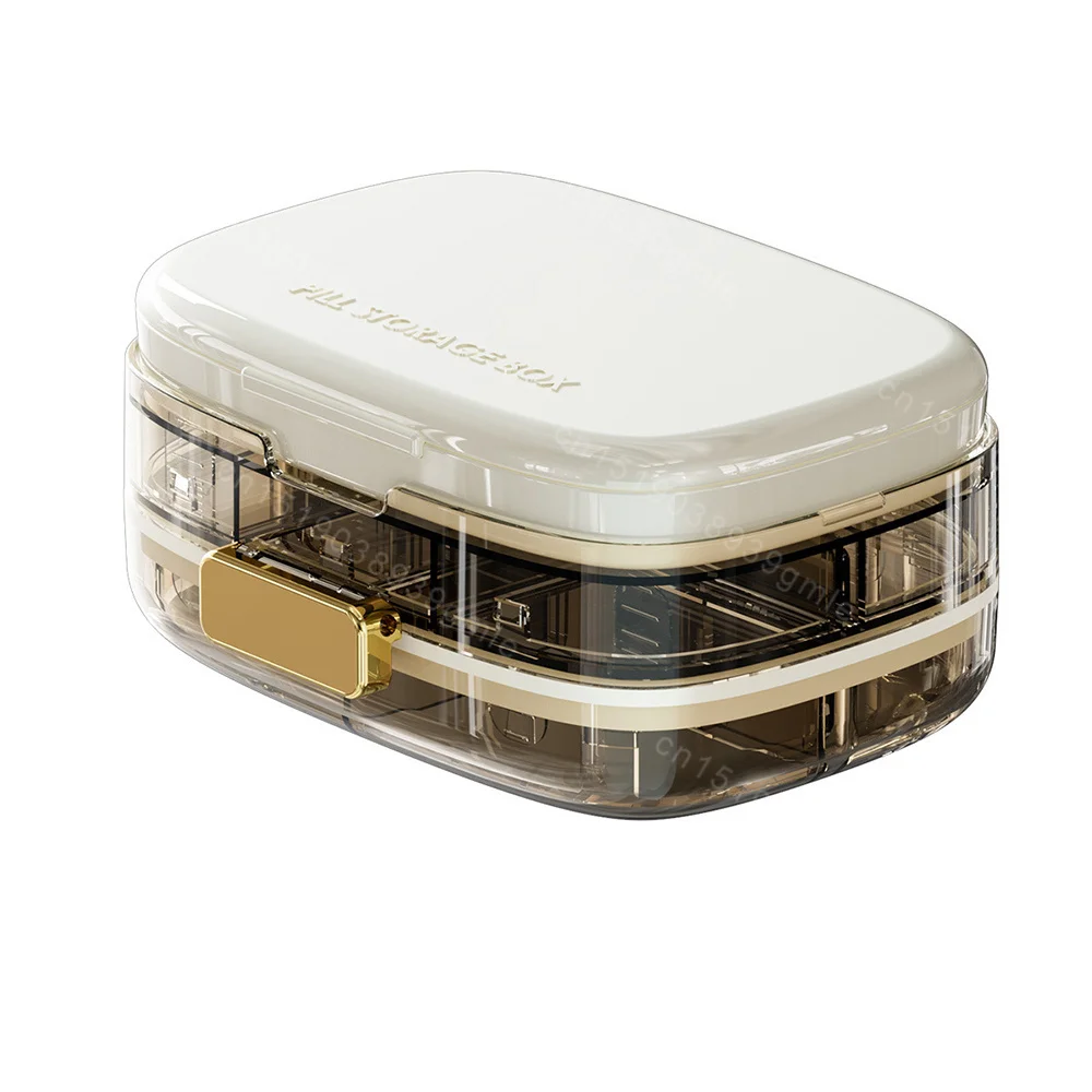 Weekly Pill Case Waterproof Pill Box Portable Travel Pill Organizer with 10 Compartments Medicine Organizer Plastik Box