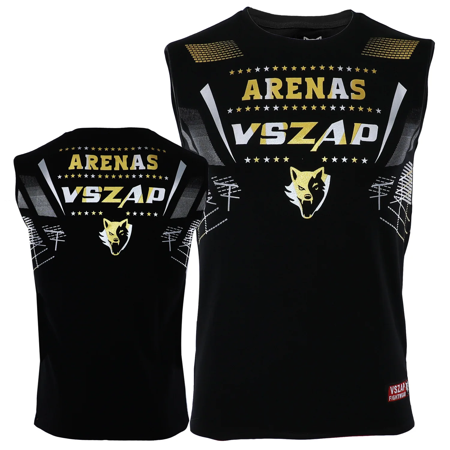 Muay Thai Shirt VSZAP MMA T Shirt Men Breathable Cotton Kickboxing Boxing Training Vest Black Gym Sport Fight Kickboxing Jersey