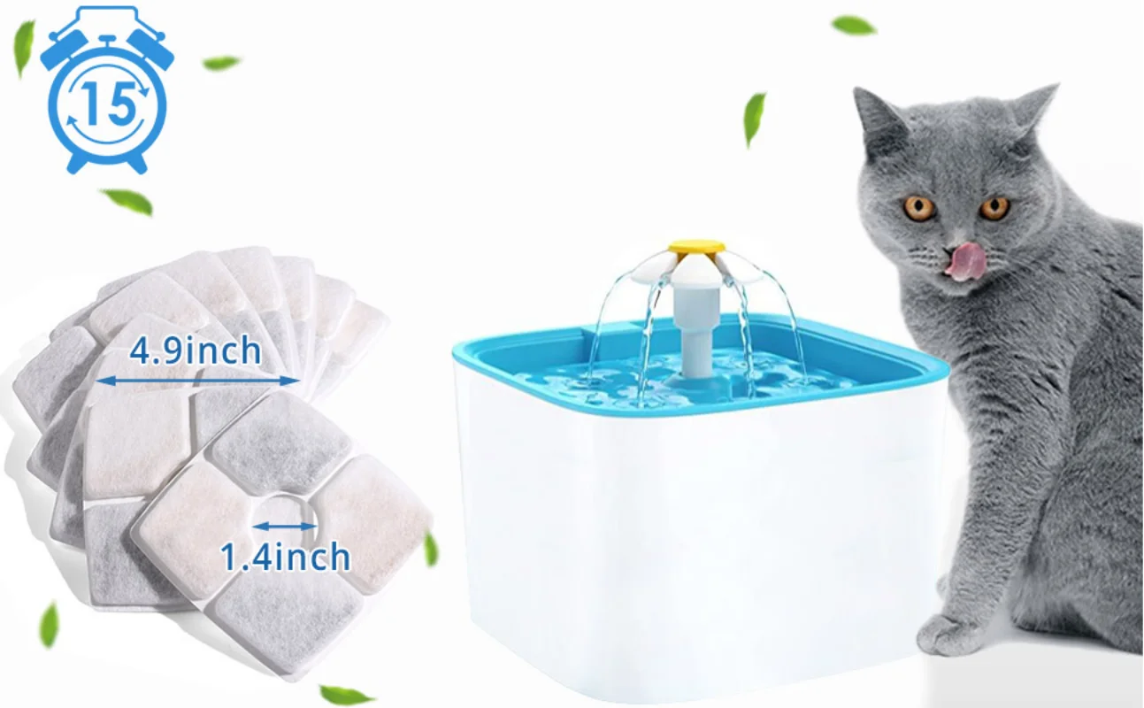 Pet Water Fountain Replacement, 10 Pack Cat Fountain Filters