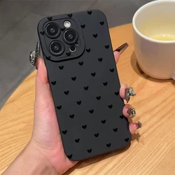 Elegant Black Heart Pattern Silicone Phone Case for Huawei nova 6 SE (Black)