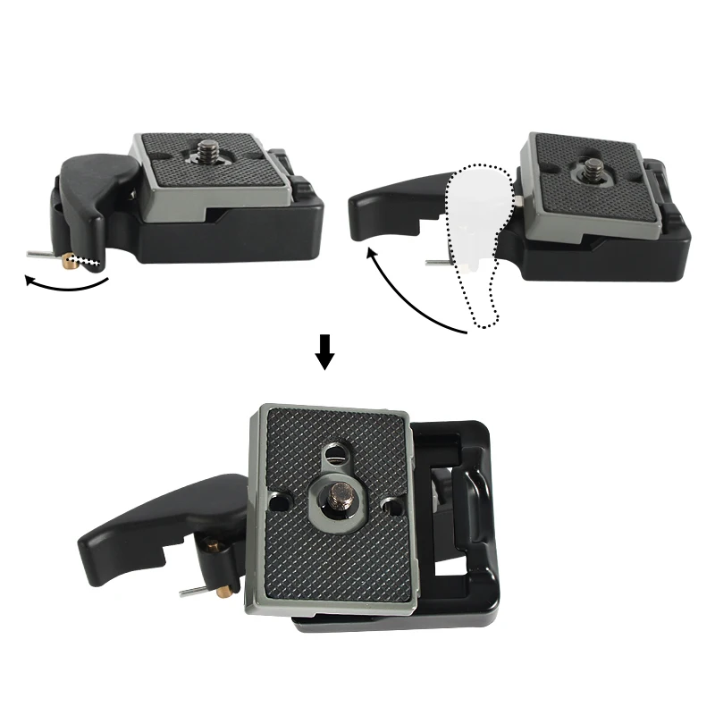 Camera Clamp Camera Tripod Adapter Tripod Adapter Mount 200PL-14 323 Quick Release Clamp Adapter For Camera Tripod with Manfrotto 200PL-14 Compat Plate
