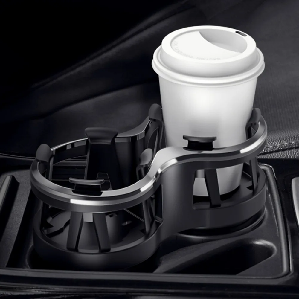 

Car Cup Holder Car Mounted Glass Rack Glasses Phone Organizer Dual Drinking Bottle Holder Car-styling Tea Cup Stand Bracket